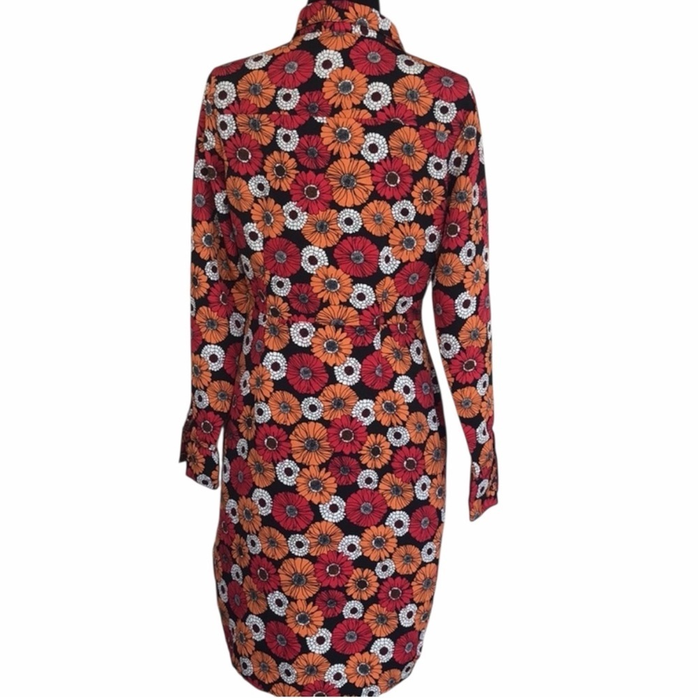 Brave Soul 70s Retro Mod Daisy Floral Mini Dress Button Front Groovy Boho S - Picture 6 of 16